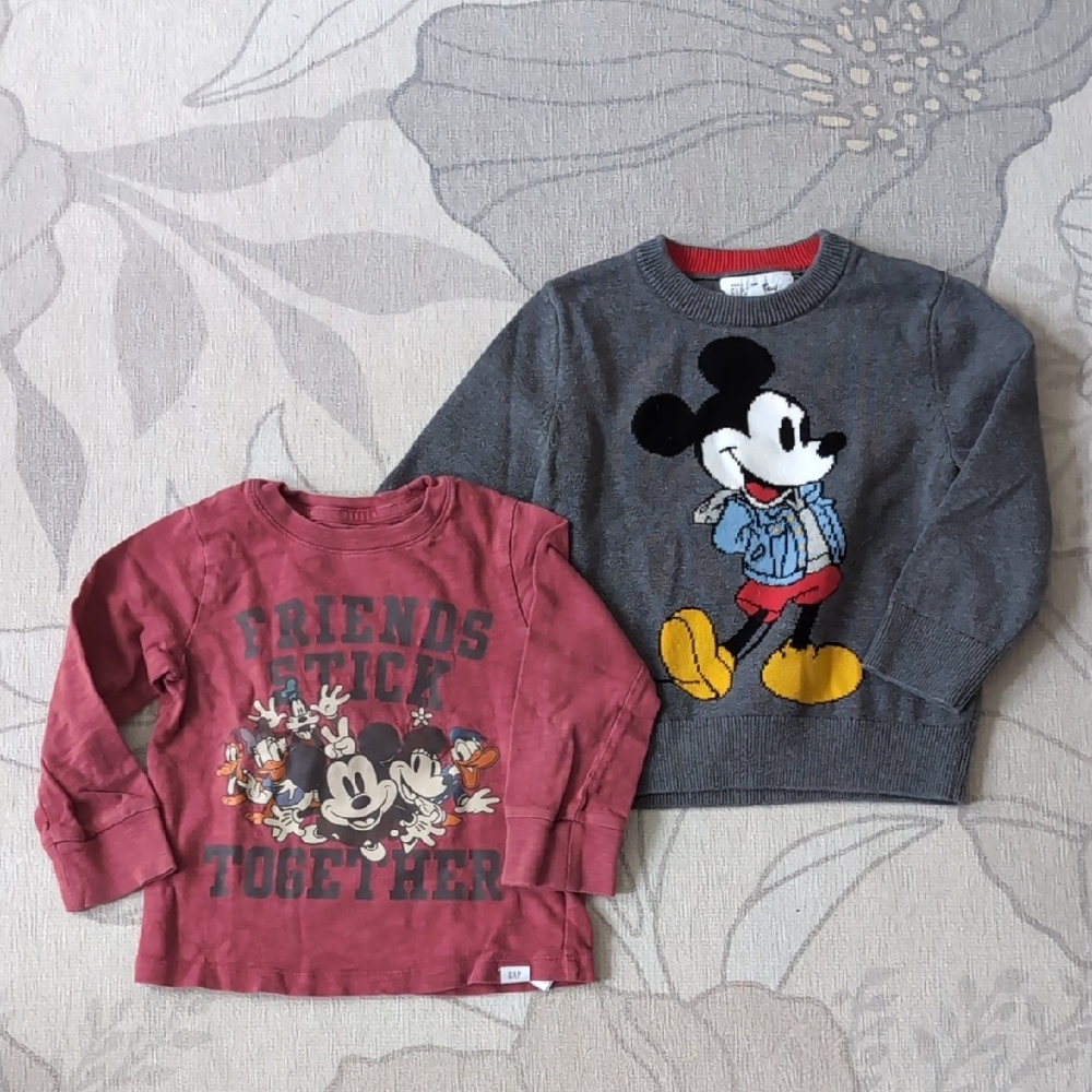 Disney Mickey Mouse & Friends Kids Sweater and Long Sleeve Tee - 3T